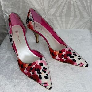 Anne Klein| Pink Floral D'orsay Heels